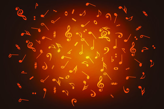 abstract music notes design for music background use, vector illustration