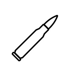 Bullet line icon, logo isolated on white background