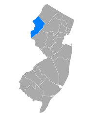 Karte von Warren in New Jersey