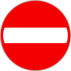 No access road sign,transit street warning sign. Vector illustration.