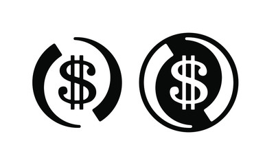 dollar symbol on a white background