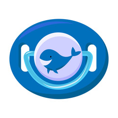 Pacifier vector icon.Cartoon vector icon isolated on white background pacifier.