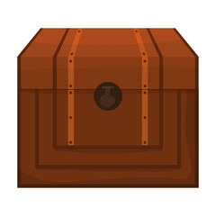 Chest vector icon.Cartoon vector icon isolated on white background chest.