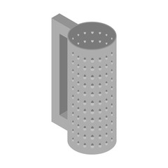 Grater vector icon. Isometric vector icon isolated on white background grater.