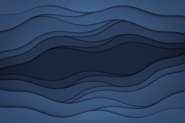 Abstract illustration with waves. Wavy paper background. Curve lines.