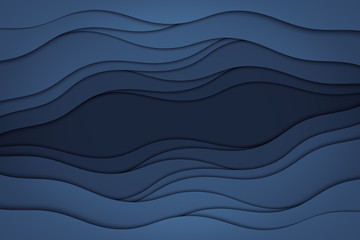Abstract illustration with waves. Wavy paper background. Curve lines.