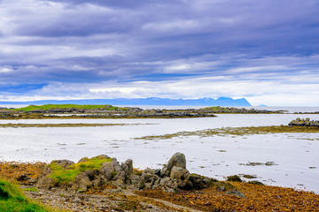 Beautiful rugged Iceland Fjord seascape