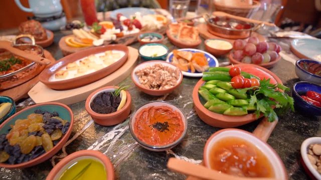 Amazing Turkish breakfast deluxe version of Turkish breakfast