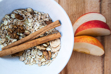 Müsli, Schüssel, Frühstück