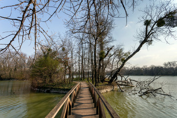 The Cseke lake in Tata, Hungary.
