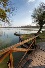 Fototapeta na wymiar The Cseke lake in Tata, Hungary.