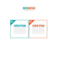 Minimal Business Infographics template. Timeline with 2 steps, options and marketing icons .Vector linear infographic with two conected elements. Can be use for presentation.