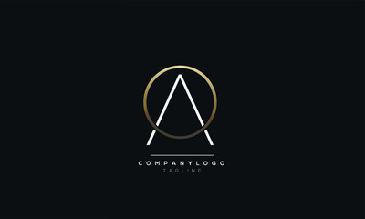 OA AO O A alphabet abstract initial letter logo design vector template