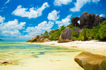 Anse Source d'Argent, La Digue - tropical beach on the Seychelles
