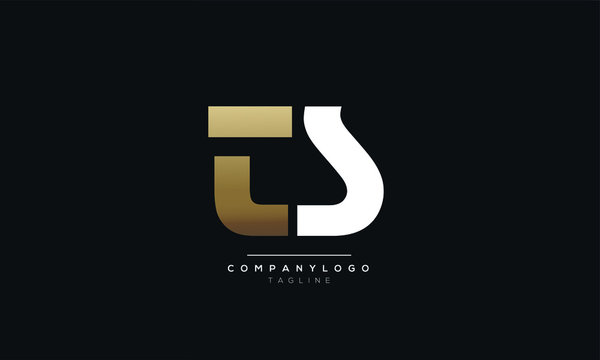 TS ST T S alphabet abstract initial letter logo design vector template