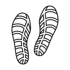 Print of shoe vector icon.Outline vector icon isolated on white background print of shoe .