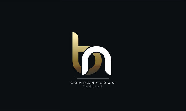 bn nb b n alphabet abstract initial letter logo design vector template