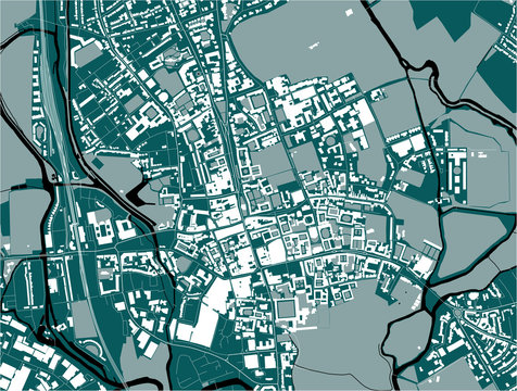 Map Of The City Of Oxford, Oxfordshire, South East England, England, UK