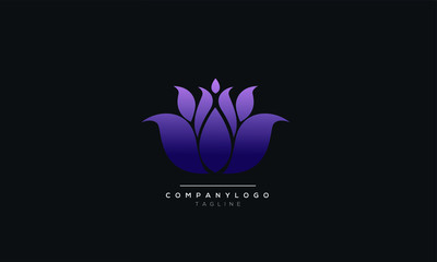 Fototapeta na wymiar Lotus flower logo vector design