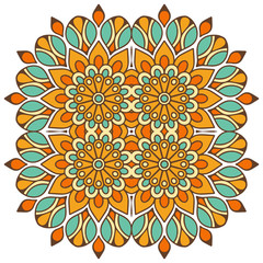 Fototapeta na wymiar Vector colorful Mandala