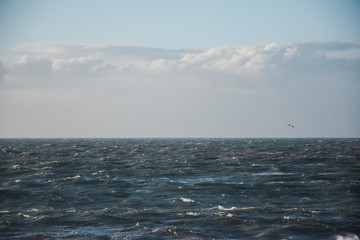 Mar rizada en la costa de Marruecos