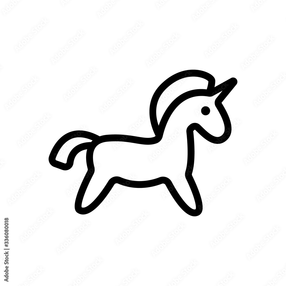 Wall mural horse toy icon vector. horse toy sign. isolated contour symbol illustration