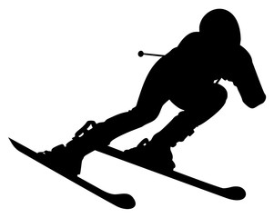 silhouette of an athlete skier vector