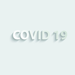 Paper covid 19 icon.  coronavirus sign vector