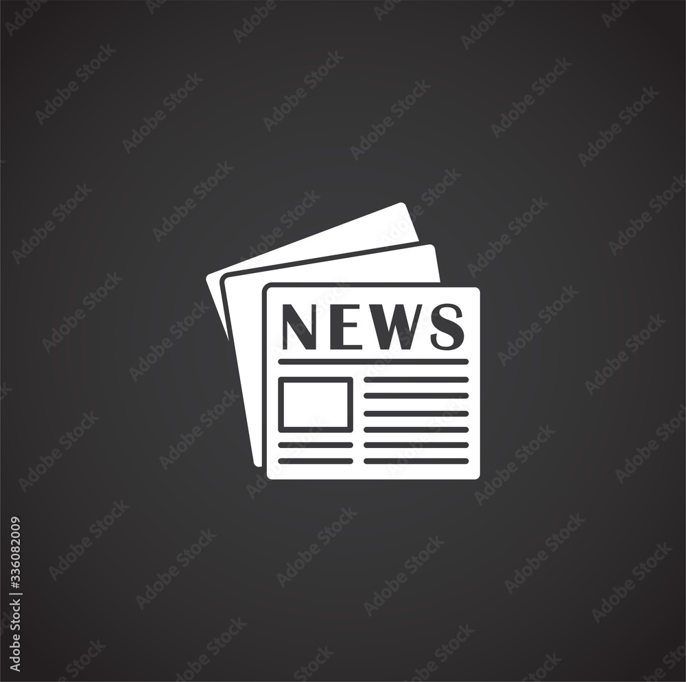 Poster mass media related icon on background for graphic and web design. creative illustration concept symb