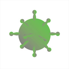 Corona (Korona) virus COVID 19 isolated green icon