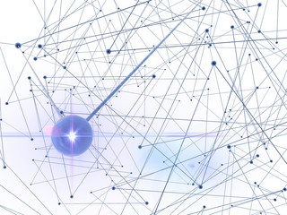 Abstract 3d  plexus background technology ,Blockchain Digital data , background  particles and plexus connected lines. settings. 3D rendering.