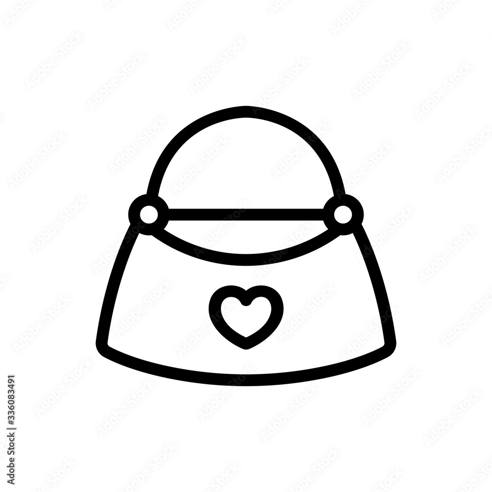 Wall mural handbag toy icon vector. handbag toy sign. isolated contour symbol illustration