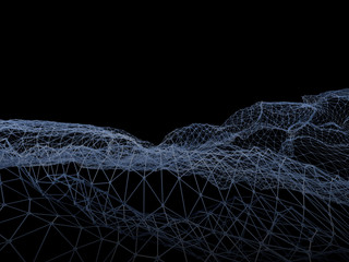 Abstract 3d  plexus background technology ,Blockchain Digital data , background  particles and plexus connected lines. settings. 3D rendering.