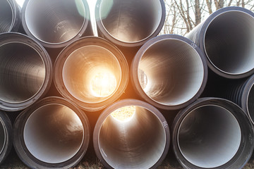 Modern polypropylene pipes for conducting heating mains underground. Durable and anticorrosive...