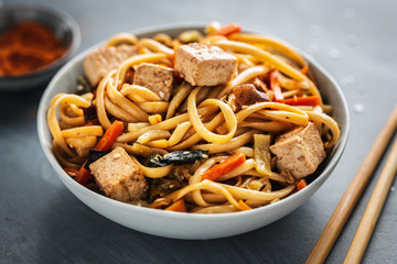 Asian noodles with cheese tofu