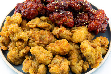 Korean Half of Hot spicy fried chicken and fried chicken