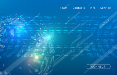 Technology image of globe