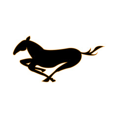 dark horse running vector illustration design
