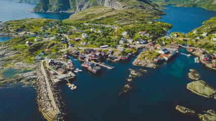 Beautiful fishing village in Lofoten Island, Norway