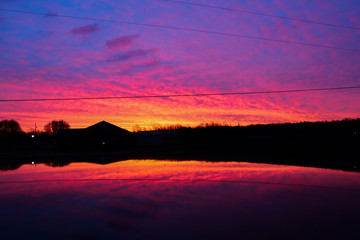 sunrise over the river