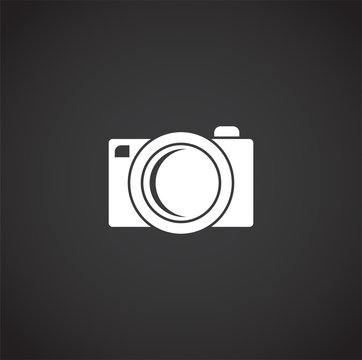 recommend clip art: Photography related icon on background for graphic and web design. Creative illustration concept symbol for web or mobile app