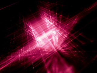 Abstract red on black background element. Fractal graphics 3d illustration. Science or technology concept.