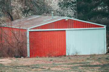 old red barn