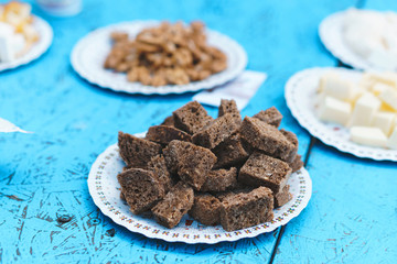 brown handmade bread on plate