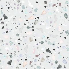 Terrazzo Texture Vector. Flooring Seamless Pattern