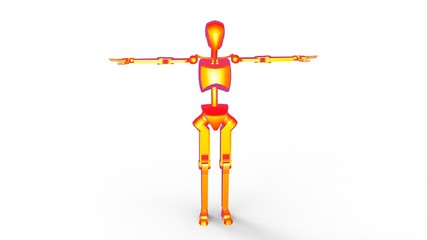 3d illustration of the toy human