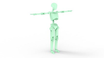 3d illustration of the toy human