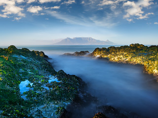 Table Mountain coast in Cape Town South Africa