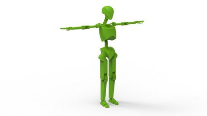 3d illustration of the toy human