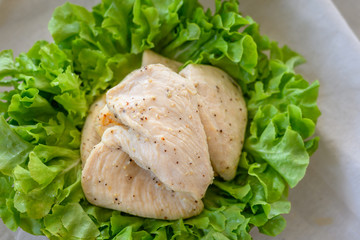 Chest Chicken clean food with vegetable
